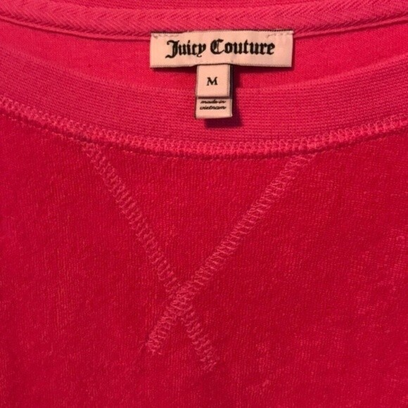Juicy Couture Pink Terry cloth Sweatshirt size M - Picture 7 of 9